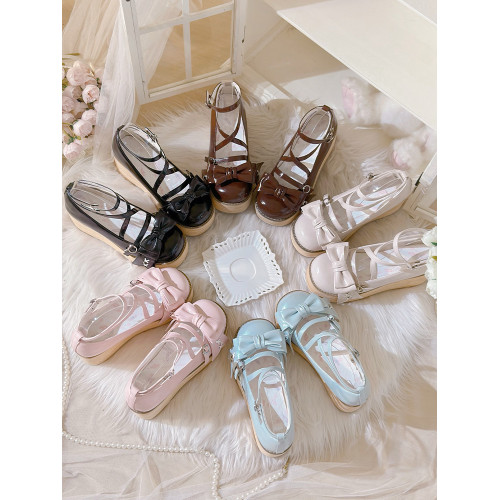 西柚原創新款甜柚糕糕松糕lo鞋增高木紋厚底洛麗塔lolita鞋子女鞋 西柚原創新款甜柚糕糕松糕lo鞋增高木紋厚底洛麗塔lolita鞋子女鞋