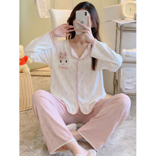 睡衣女春秋季純棉長袖褲2022年新款網紅風高級感家居服套裝可外穿