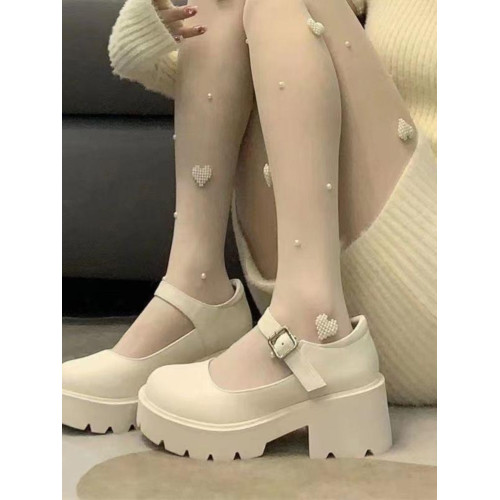 小皮鞋女英倫高跟lolita鞋2025新款jk鞋厚底粗跟單鞋復古珍鞋