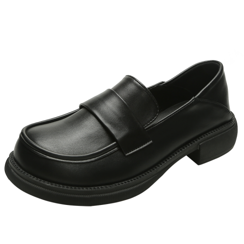 帥氣厚底小皮鞋女粗跟2025新品英倫風軟皮軟底豆豆樂福鞋33到46碼 帥氣厚底小皮鞋女粗跟2025新品英倫風軟皮軟底豆豆樂福鞋33到46碼