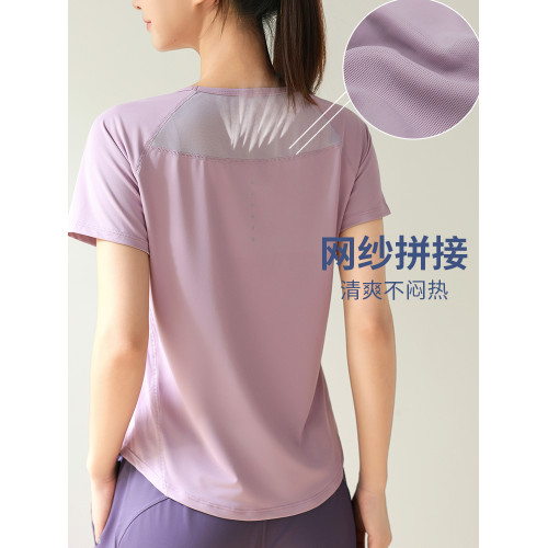 寬鬆跑步運動短袖女戶外專業跑步上衣速乾健身房訓練打球t恤衫夏
