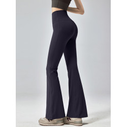 健身女孩微喇瑜珈褲收腹提臀外穿運動褲高腰顯瘦普拉提訓練長褲新