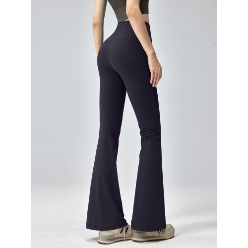 健身女孩微喇瑜珈褲收腹提臀外穿運動褲高腰顯瘦普拉提訓練長褲新