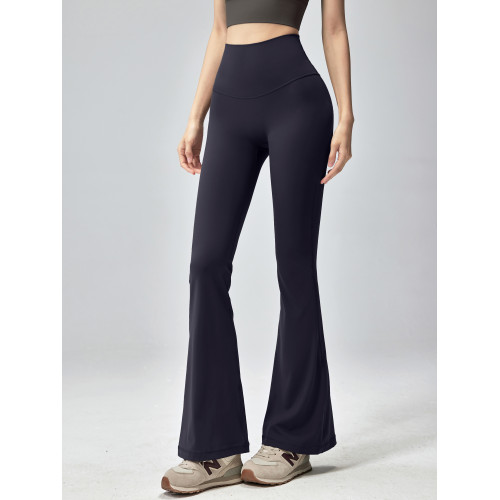 健身女孩微喇瑜珈褲收腹提臀外穿運動褲高腰顯瘦普拉提訓練長褲新