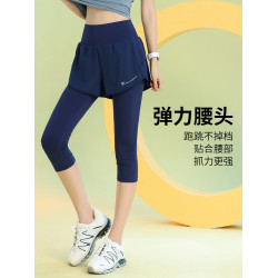 運動短褲速乾跑步七分褲健身瑜珈短褲女2026春季新款假兩件緊身褲