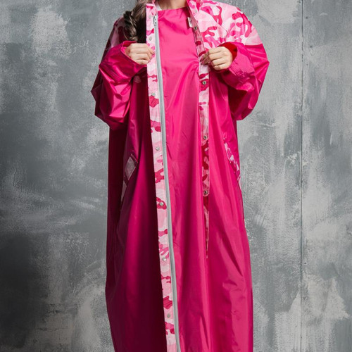 大碼雨衣時尚單人帶袖雙簷車騎行男連體長款防暴雨