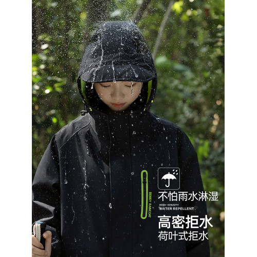 正招雨衣長款全身防暴雨兒童學生上學專用成人外穿電動車帶書包位