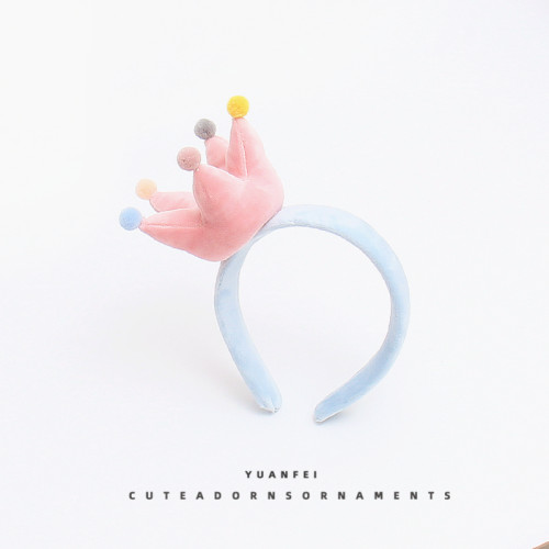 可愛皇冠髮箍甜美洗臉敷面膜髮卡超萌卡通頭飾搞怪網紅拍照頭箍女