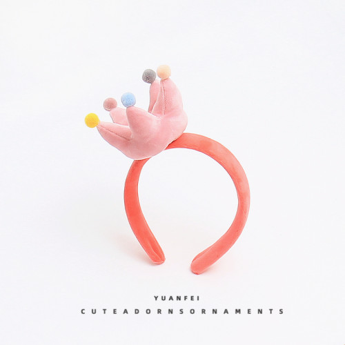 可愛皇冠髮箍甜美洗臉敷面膜髮卡超萌卡通頭飾搞怪網紅拍照頭箍女
