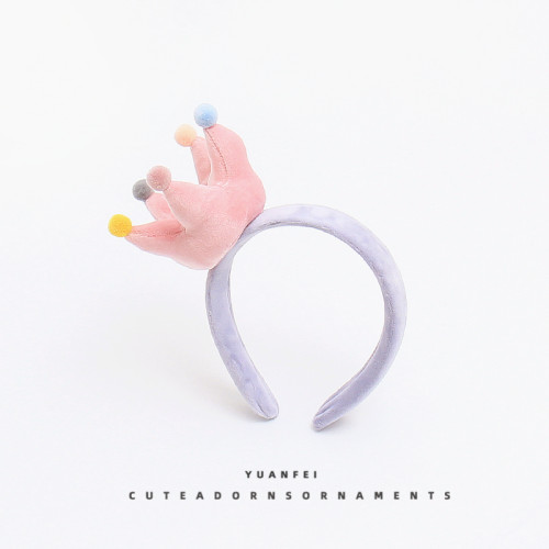 可愛皇冠髮箍甜美洗臉敷面膜髮卡超萌卡通頭飾搞怪網紅拍照頭箍女