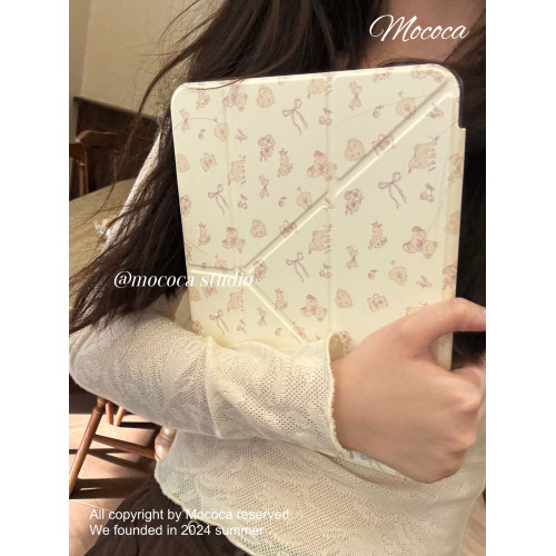MOCOCA《起司小熊》撿漏款!原創設計蝴蝶結可愛甜美少女心適用於ipad磁吸保護殼y型帶搭釦air67平板套pro11寸 MOCOCA《起司小熊》撿漏款!原創設計蝴蝶結可愛甜美少女心適用於ipad磁吸保護殼y型帶搭釦air67平板套pro11寸