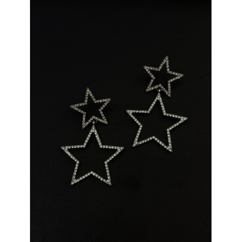 千禧辣妹Y2K誇張閃鑽五角星星耳釘環飾女個性設計耳夾甜酷顯臉小