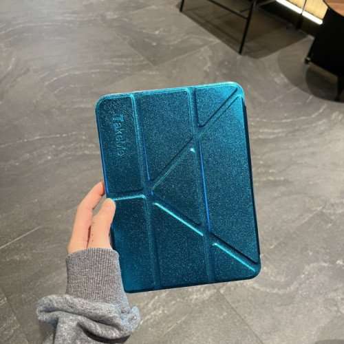 鐳射Y折平板殼適用蘋果ipad10代平板保護套ipadair6三折Y折mini7/air5/air2簡約ipadpro代喚醒睡眠ipad9/A16
