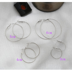 新品自畱款925銀針金色銀色輕細圓圈大耳圈女款素圈耳環氣質百搭