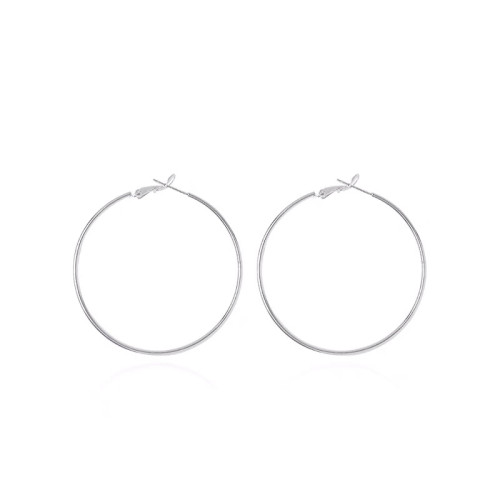 新品自畱款925銀針金色銀色輕細圓圈大耳圈女款素圈耳環氣質百搭 新品自畱款925銀針金色銀色輕細圓圈大耳圈女款素圈耳環氣質百搭