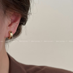 金色圓圈耳環2026新款爆款高級感耳釘耳圈蚊香盤耳夾女無耳洞耳飾