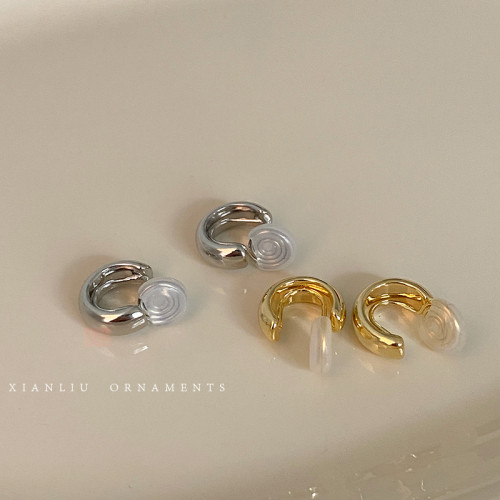 金色圓圈耳環2026新款爆款高級感耳釘耳圈蚊香盤耳夾女無耳洞耳飾 金色圓圈耳環2026新款爆款高級感耳釘耳圈蚊香盤耳夾女無耳洞耳飾