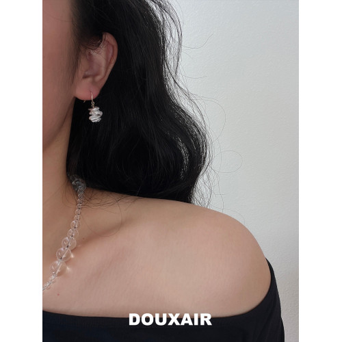 天然淡水珍珠小耳環14k包金巴洛克異形耳釘法式復古防過敏耳鉤女