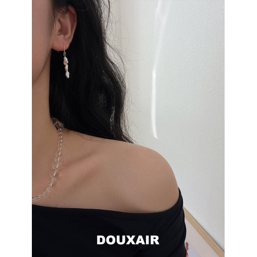 天然淡水珍珠小耳環14k包金巴洛克異形耳釘法式復古防過敏耳鉤女