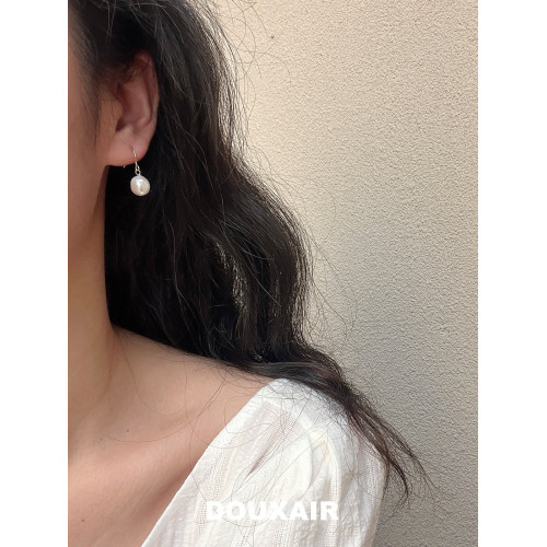 天然淡水珍珠小耳環14k包金巴洛克異形耳釘法式復古防過敏耳鉤女