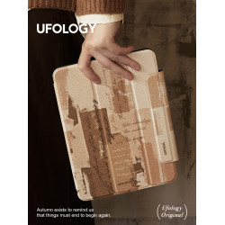 Ufology原創秋冬適用ipadair5保護殼pro11英寸套ipad9代10代mini6筆槽air4塗鴉8代2020全包pro2021磁吸2022