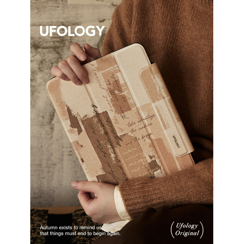 Ufology原創秋冬適用ipadair5保護殼pro11英寸套ipad9代10代mini6筆槽air4塗鴉8代2020全包pro2021磁吸2022