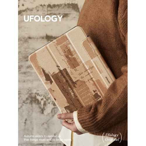 Ufology原創秋冬適用ipadair5保護殼pro11英寸套ipad9代10代mini6筆槽air4塗鴉8代2020全包pro2021磁吸2022