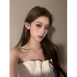 BXA一秒淪陷~蝴蝶鋯石耳骨夾耳飾無耳洞耳夾2026新款宴會禮服耳環