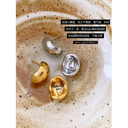 法式銀豆耳釘高級感簡約小巧耳環2025新款爆款冷淡風純銀針耳飾