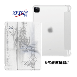 原創小衆藝術Y2K暗黑塗鴉適用11代2025款air6ipadpro11寸三折ipad殼防彎亞克力平板殼10.2寸air5mini7帶筆槽
