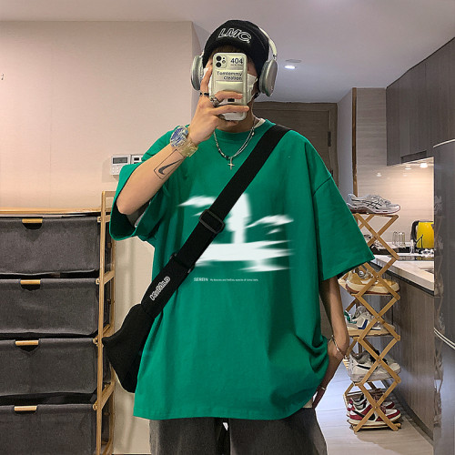 美式vintage男士短袖t恤男夏季潮牌潮流半袖上衣ins超火純棉體恤