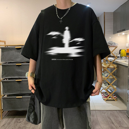 美式vintage男士短袖t恤男夏季潮牌潮流半袖上衣ins超火純棉體恤