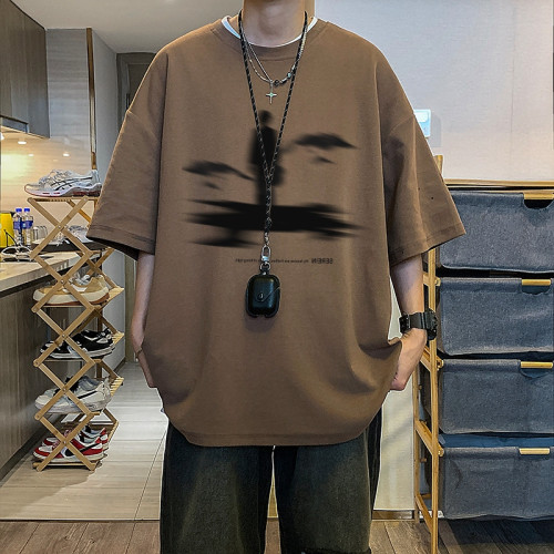 美式vintage男士短袖t恤男夏季潮牌潮流半袖上衣ins超火純棉體恤