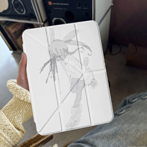 原創小衆藝術可愛像素卡通適用11代2025款air7ipadpro11三折ipad殼防彎Y折亞克力10.2寸/air4/5/mini6帶筆槽 原創小衆藝術可愛像素卡通適用11代2025款air7ipadpro11三折ipad殼防彎Y折亞克力10.2寸/air4/5/mini6帶筆槽