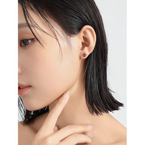 龍爪鈦合金耳釘女爆閃華子耳骨釘耳蝸釘鈦鋼不掉色鋯石耳環耳飾男