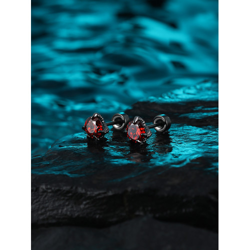 龍爪鈦合金耳釘女爆閃華子耳骨釘耳蝸釘鈦鋼不掉色鋯石耳環耳飾男