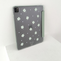 韓國ins小衆清新幸運四葉草帶筆槽ipad2025平板電腦保護殼支架air4/5/6/7適用蘋果ipad11保護皮套防摔軟殼