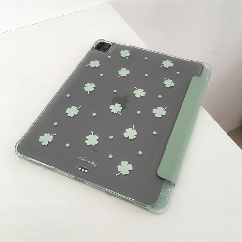 韓國ins小衆清新幸運四葉草帶筆槽ipad2025平板電腦保護殼支架air4/5/6/7適用蘋果ipad11保護皮套防摔軟殼 韓國ins小衆清新幸運四葉草帶筆槽ipad2025平板電腦保護殼支架air4/5/6/7適用蘋果ipad11保護皮套防摔軟殼