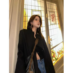 歐陽娜娜同款復古鏤空菱形耳環女輕奢高級感獨特誇張耳釘金色耳飾