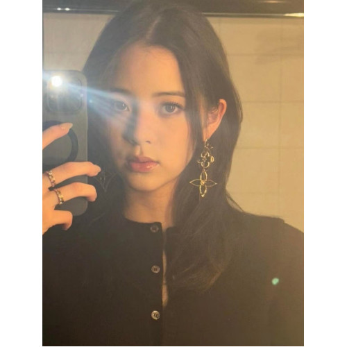 歐陽娜娜同款復古鏤空菱形耳環女輕奢高級感獨特誇張耳釘金色耳飾