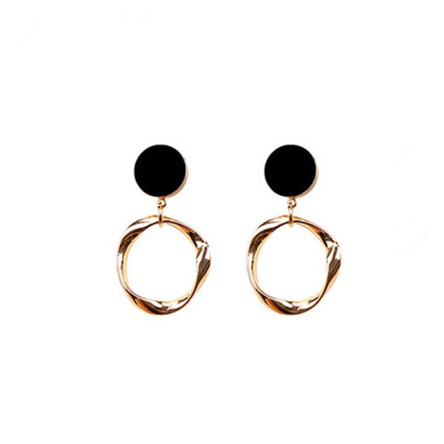 黑色圓圈耳環耳釘女純銀2026新款爆款高級感氣質巨好看耳飾春夏