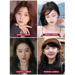 趙露思同款醫用鈦鋼大圈耳環女不掉色2026新款爆款圓圈素圈耳圈