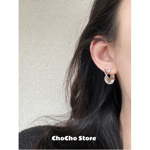 chocho/簡約小衆扭曲紋理耳釦秋冬咖啡金高級感百搭復古耳環耳釘 chocho/簡約小衆扭曲紋理耳釦秋冬咖啡金高級感百搭復古耳環耳釘