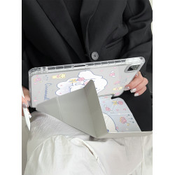 超創意三+y折適用2022年第10代ipad保護套新11代A16帶筆槽2021款10.2英寸大耳狗Air11全包pro11亞克力9.7透明