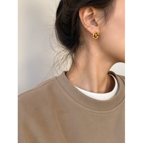 DOUDOUSTORE焦糖慄子925銀針美拉德幾何耳釘氛圍感復古耳環耳飾女 DOUDOUSTORE焦糖慄子925銀針美拉德幾何耳釘氛圍感復古耳環耳飾女