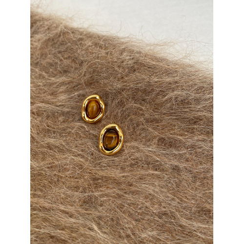 DOUDOUSTORE焦糖慄子925銀針美拉德幾何耳釘氛圍感復古耳環耳飾女 DOUDOUSTORE焦糖慄子925銀針美拉德幾何耳釘氛圍感復古耳環耳飾女