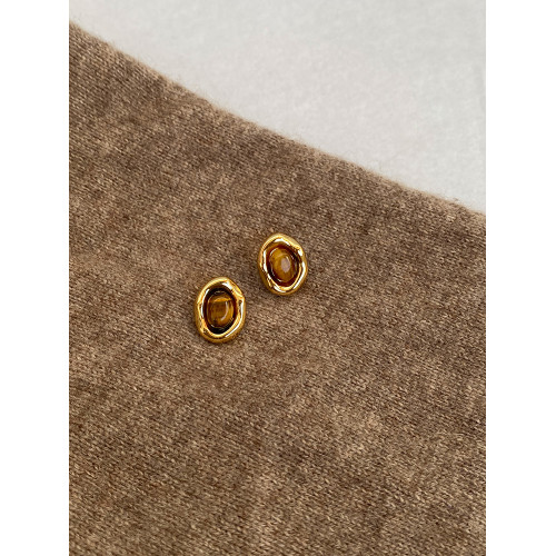 DOUDOUSTORE焦糖慄子925銀針美拉德幾何耳釘氛圍感復古耳環耳飾女 DOUDOUSTORE焦糖慄子925銀針美拉德幾何耳釘氛圍感復古耳環耳飾女