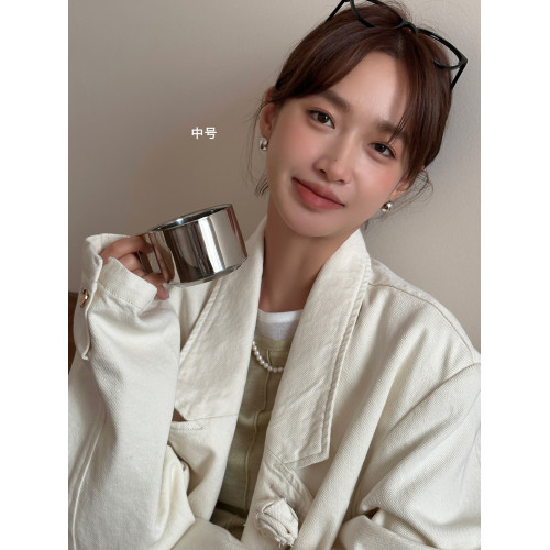 金色圓球耳環2025新款爆款小衆高級感耳飾雙面耳釦925銀針耳釘女