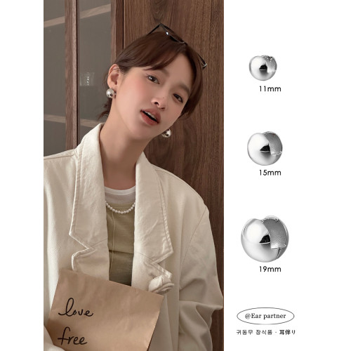 金色圓球耳環2025新款爆款小衆高級感耳飾雙面耳釦925銀針耳釘女