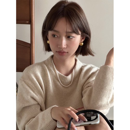 金色圓球耳環2025新款爆款小衆高級感耳飾雙面耳釦925銀針耳釘女